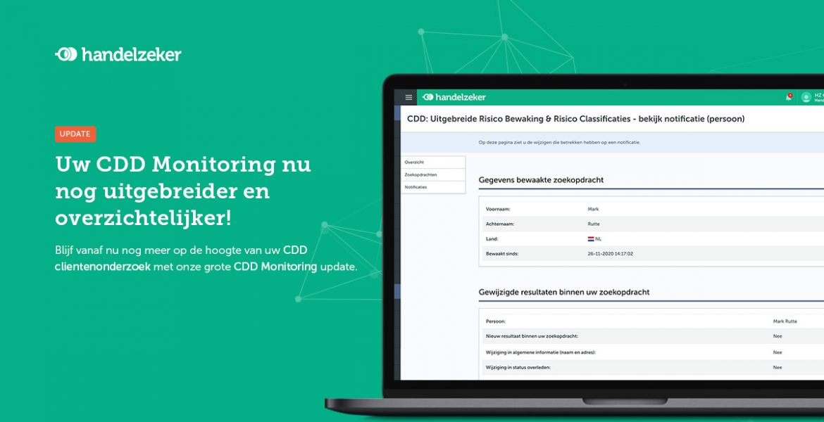 Uw CDD Monitoring nu nog uitgebreider en overzichtelijker!